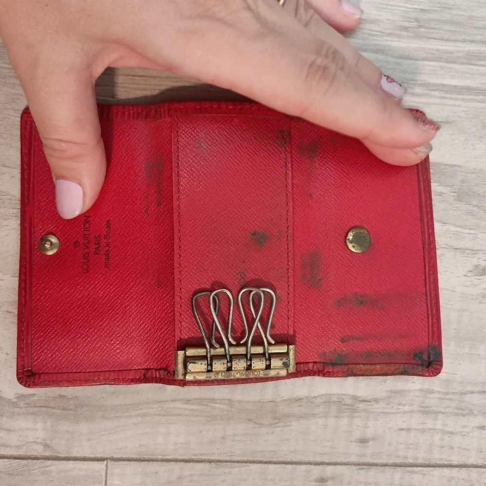 Louis Vuitton Red Epi Key Holder
